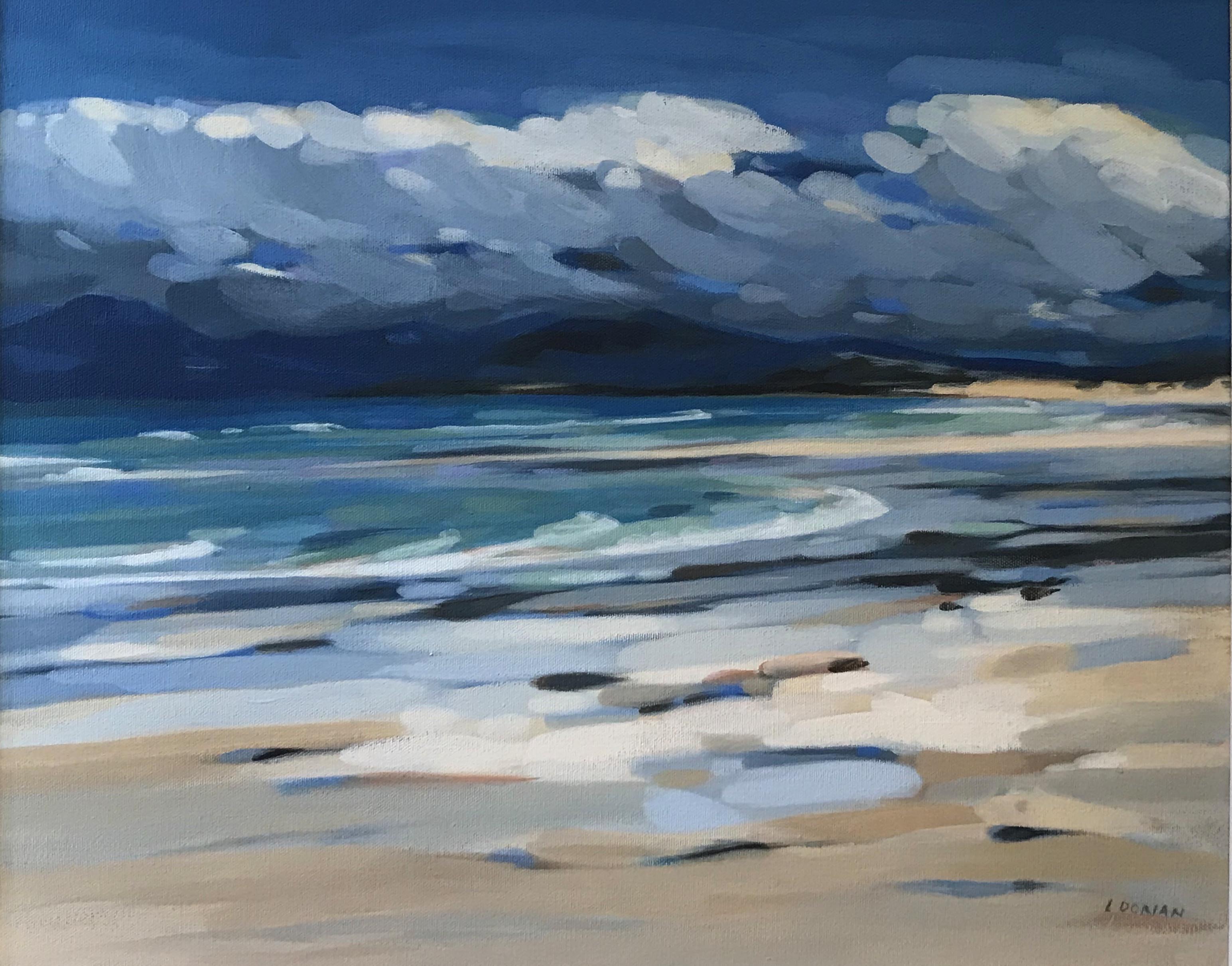 'Incoming Tide, Scarista Beach - Harris' by artist Louise Dorian